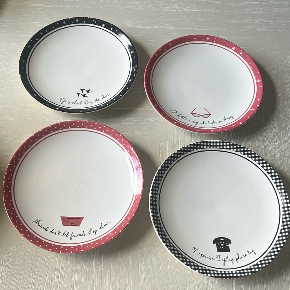 Barbie 45th Anniversary Plates - set of 4